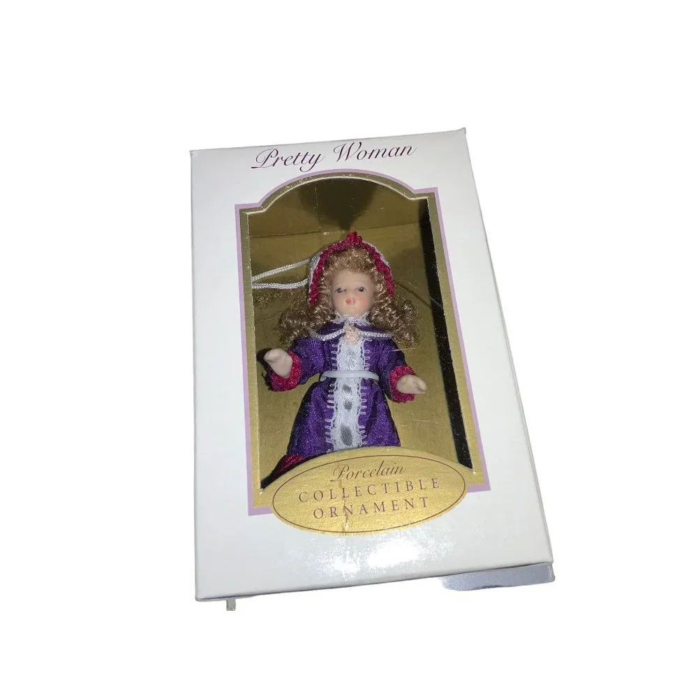 Pretty Women Porcelain Collectible 4 Inch Doll Ornament - Picture 10 of 11
